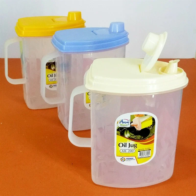 ARONI 1-LITRE KITCHEN PLASTIC OIL JUG - Image 3