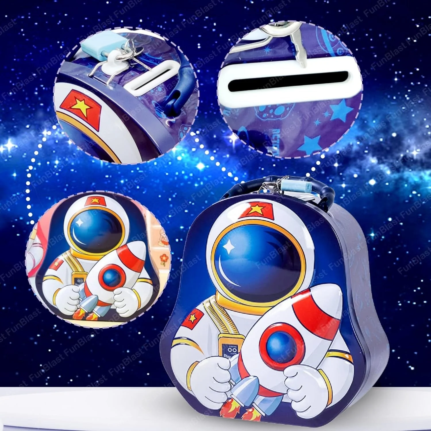 Astronote Space Metal Money Saving Box - Image 3
