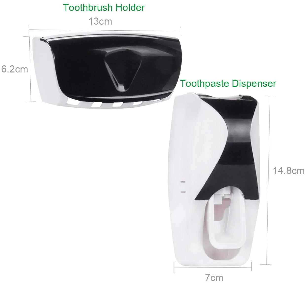 Automatic Hands-Free Wall Mounted Toothpaste Dispenser Squeezer with Detachable 5 Hole Toothbrush Holder - Image 3