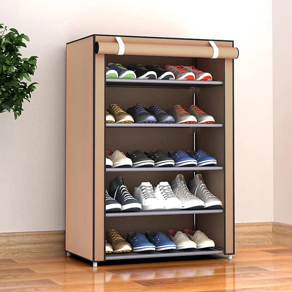 6-layer Cabinet Shoes Organizer With Dust Proof Cover - Image 4