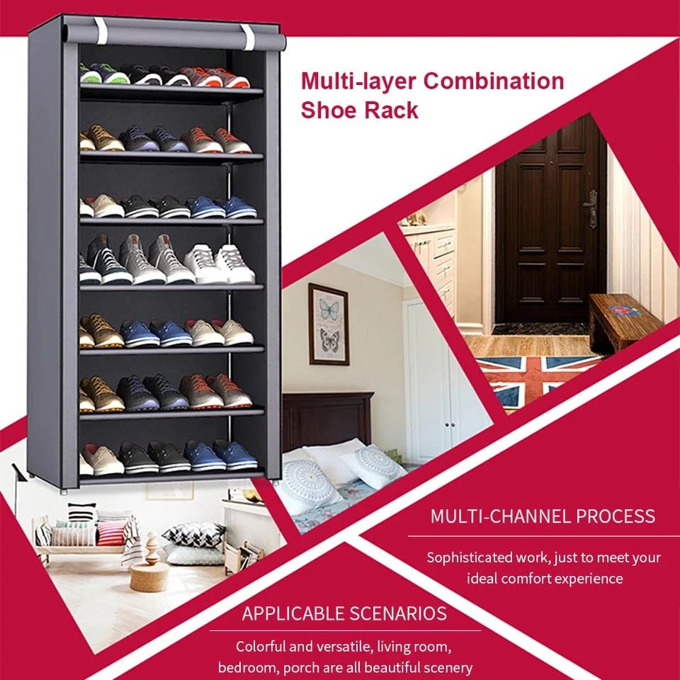 5-layer Cabinet Shoes Organizer With Dust Proof Cover - Image 3
