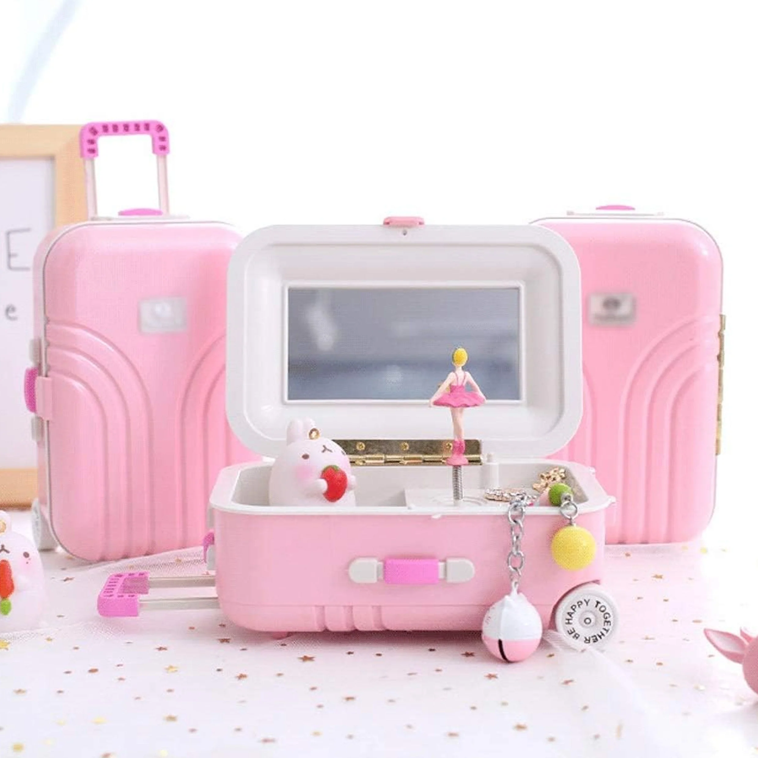 Charming Suitcase Music Jewelry Box - Image 3