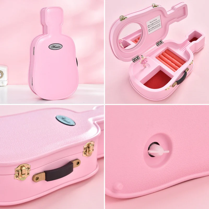 Classic Guitar Shape Musical Jewelry Organizer - Image 3
