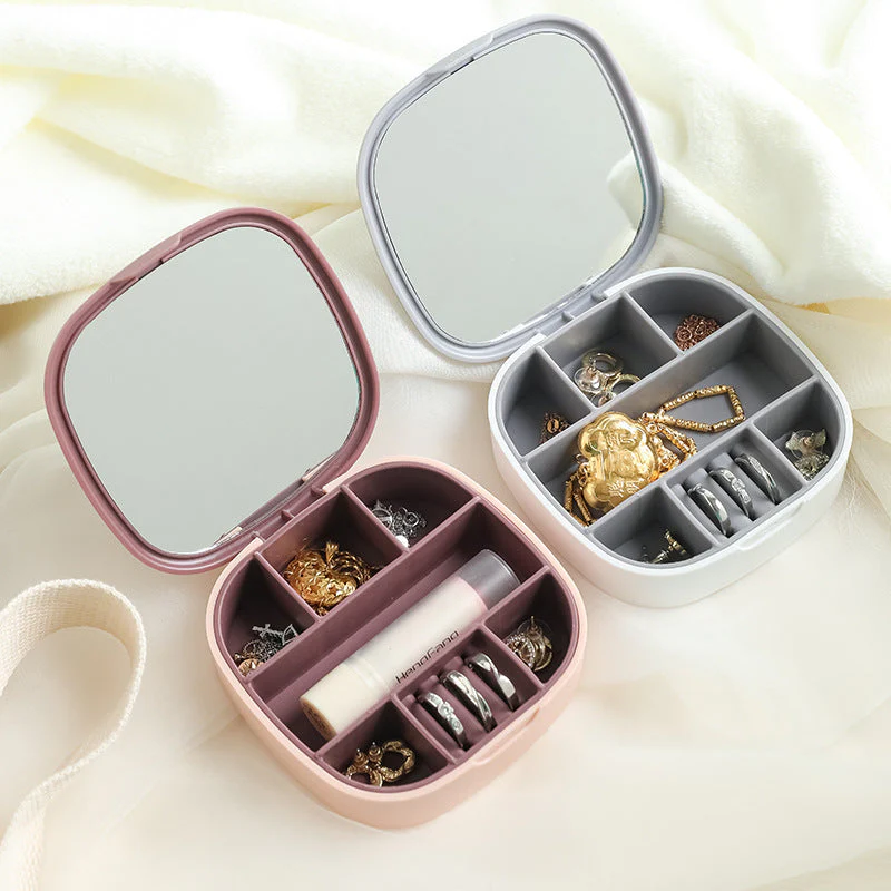 Compact Jewellery Organizer with Built-In Mirror - Image 4
