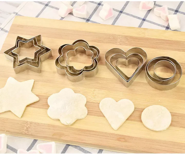 Cookie Cutters Shapes Baking Set12PCS Flower, Round, Heart, Star Shape. - Image 2