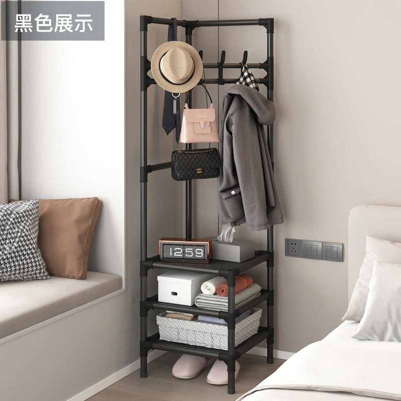 Corner Coat Rack With Mlti Storage Shelf Cabinet - Image 6