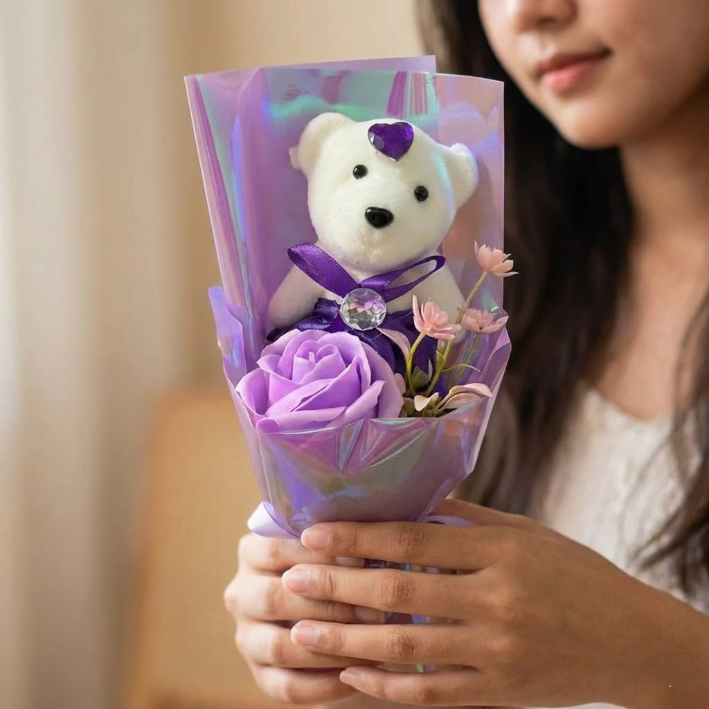 Creative Fabric Knitted Flower Bouquet