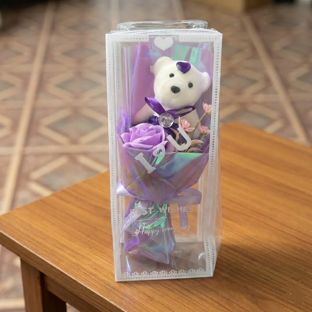 Creative Fabric Knitted Flower Bouquet - Image 2