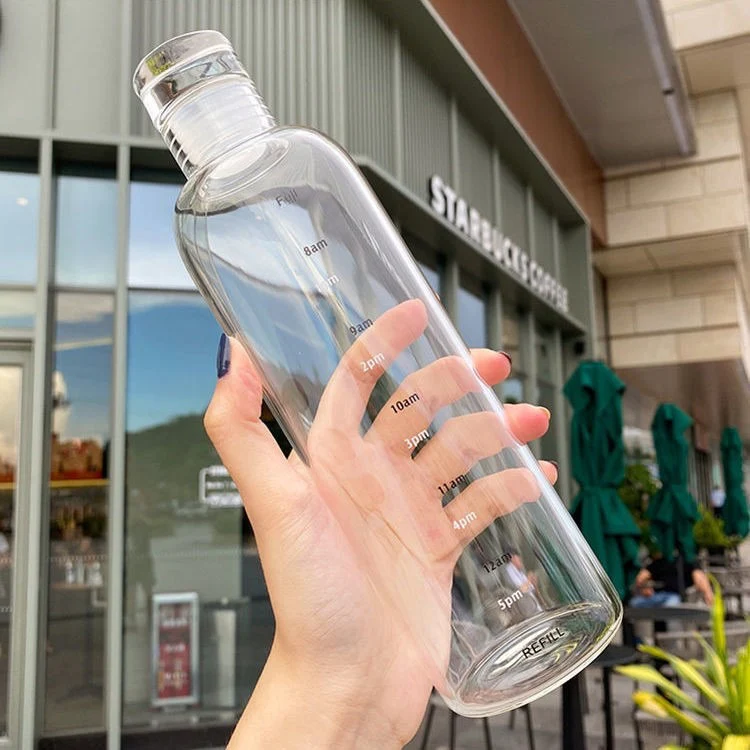 Creative Transparent Water Bottle With Time Scale