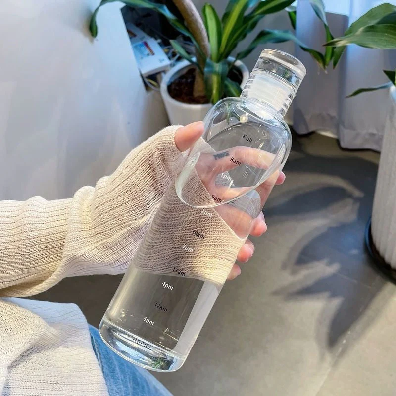 Creative Transparent Water Bottle With Time Scale - Image 3