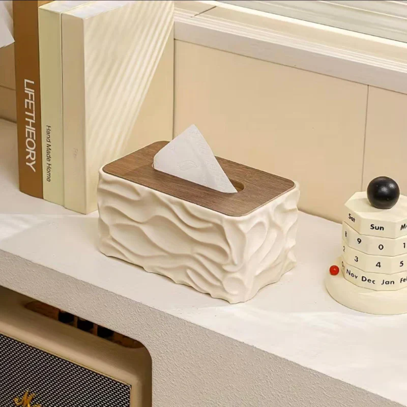 Creative Wave Pattern Desktop Tissue Box - Image 3