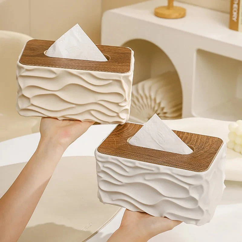 Creative Wave Pattern Desktop Tissue Box - Image 4