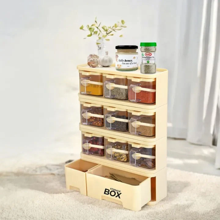 9 In 1 Crystal Spice Storage Jar