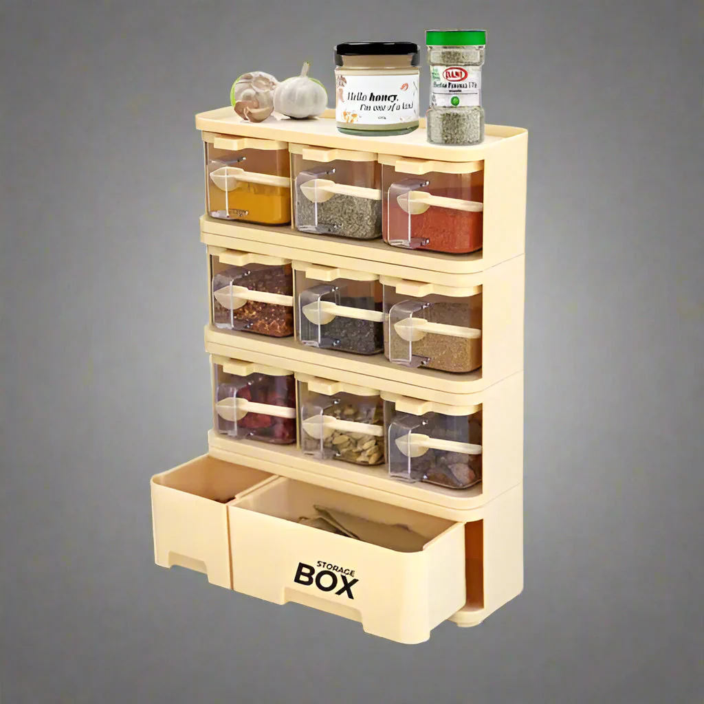 9 In 1 Crystal Spice Storage Jar - Image 2
