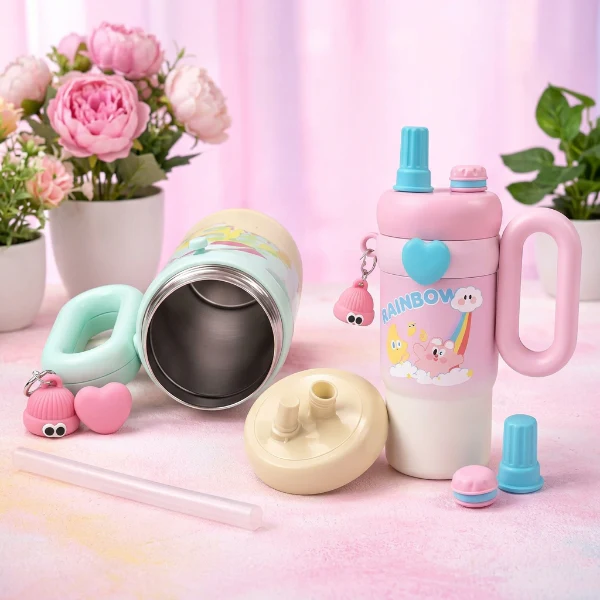 Cute Cartoon Dual Drinking Tumbler - Image 2