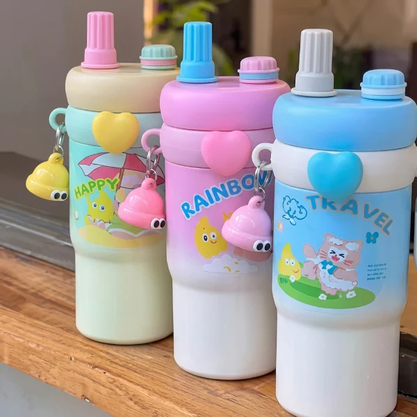 Cute Cartoon Dual Drinking Tumbler - Image 4
