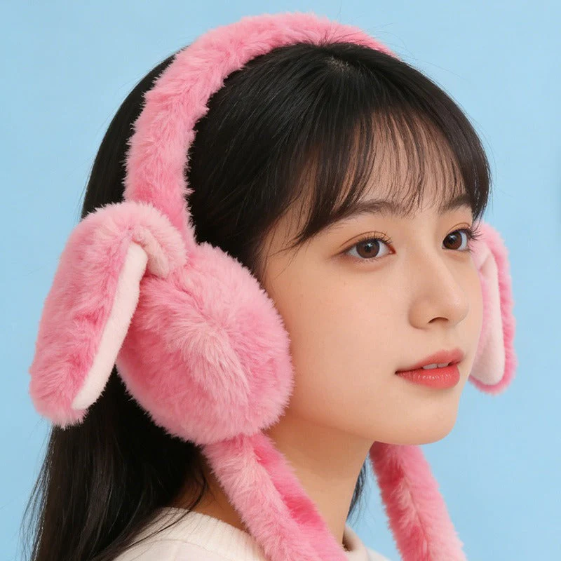 Cute Rabbit Plush Bunny Earmuffs - Image 2