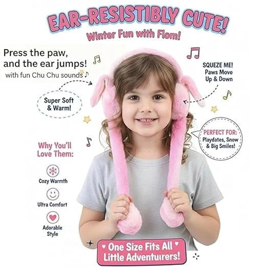 Cute Rabbit Plush Bunny Earmuffs - Image 3