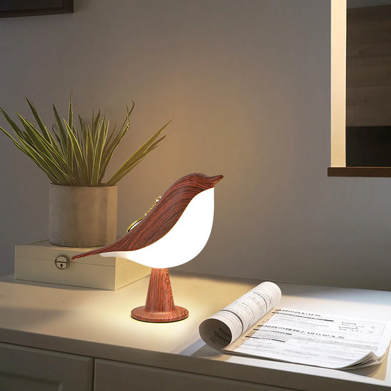 Cute Wooden Bird Touch Lamp - Image 2