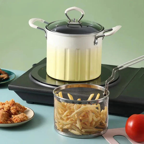 Deep Frying Pot With Strainer 3L - Image 2