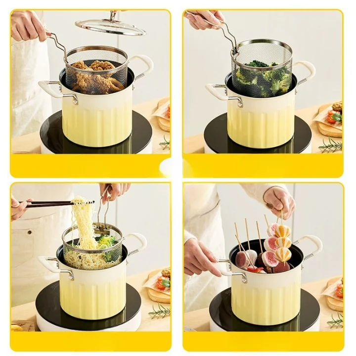 Deep Frying Pot With Strainer 3L - Image 5