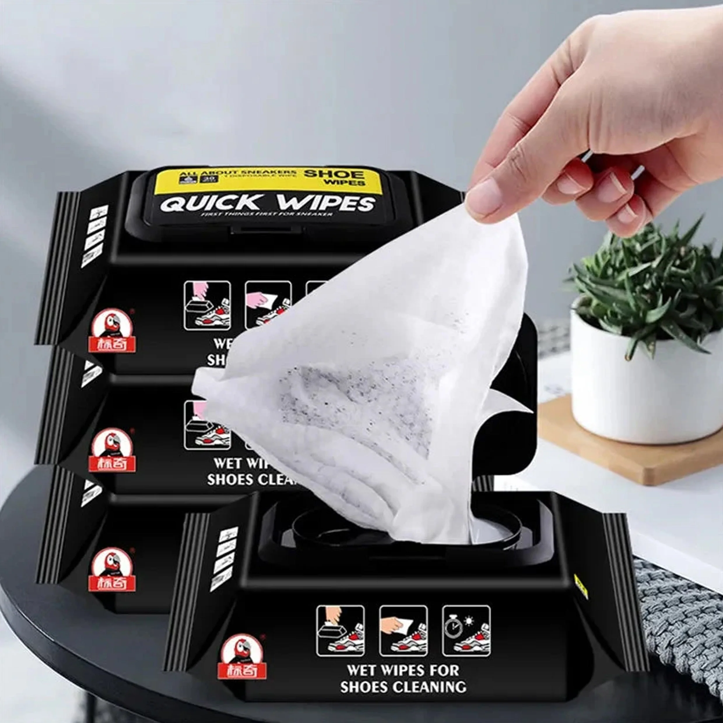 80 Pcs Disposable Shoe Cleaning Wet Wipes - Image 2