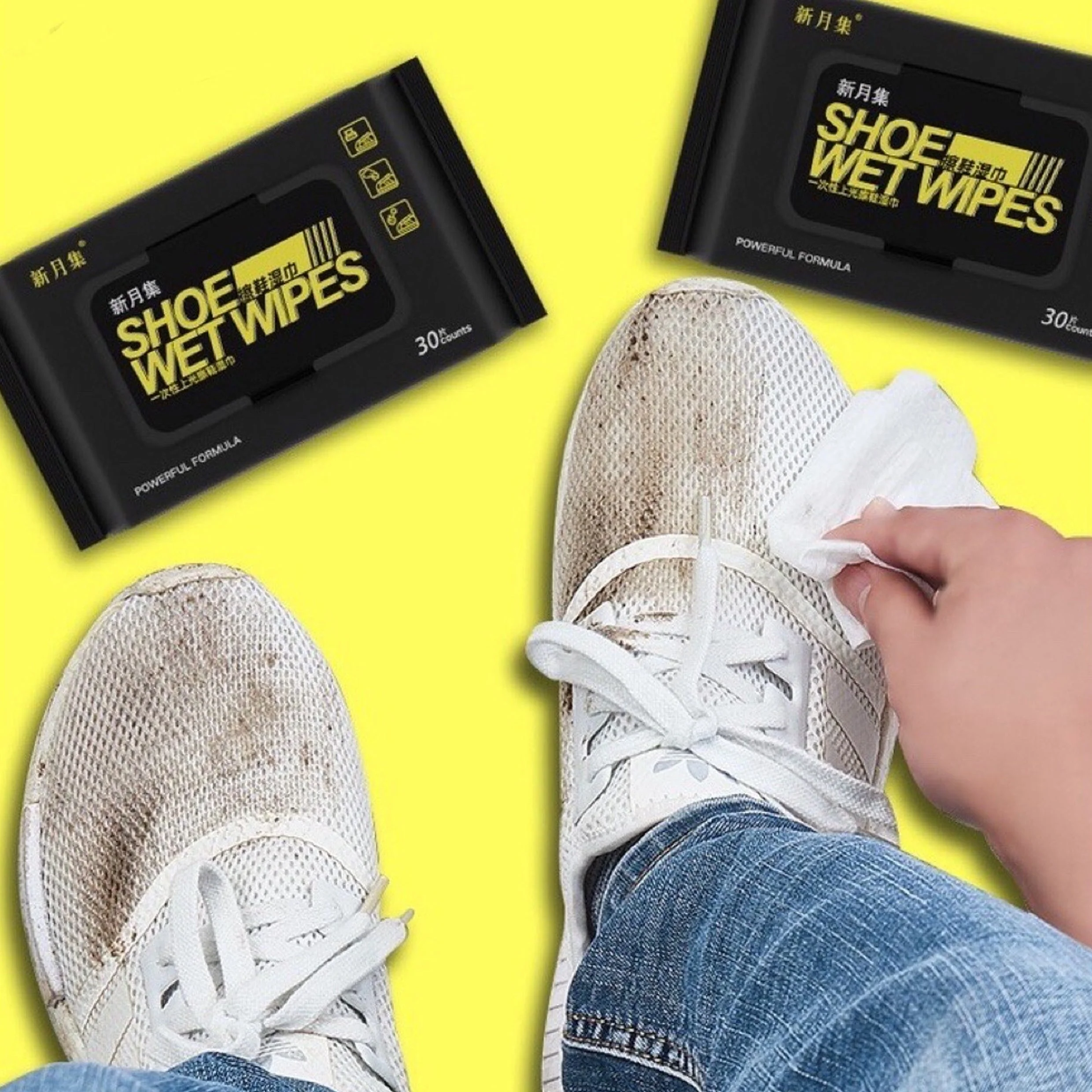 80 Pcs Disposable Shoe Cleaning Wet Wipes - Image 3