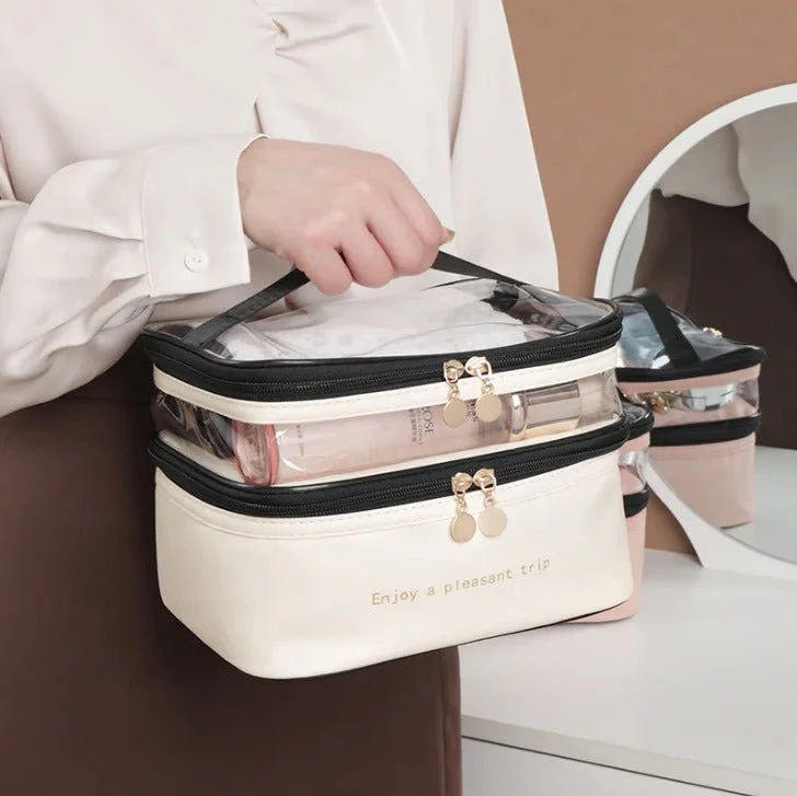 Dual-Zip Travel Cosmetic Organizer - Image 2