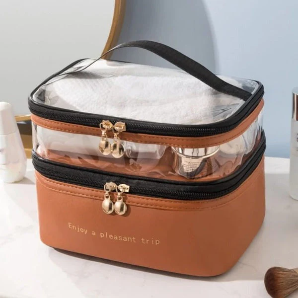 Dual-Zip Travel Cosmetic Organizer - Image 4