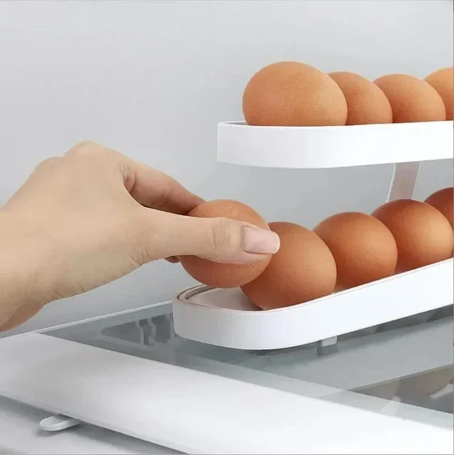 Egg Storage Container for Refrigerator Egg Dispenser Tray - Image 2