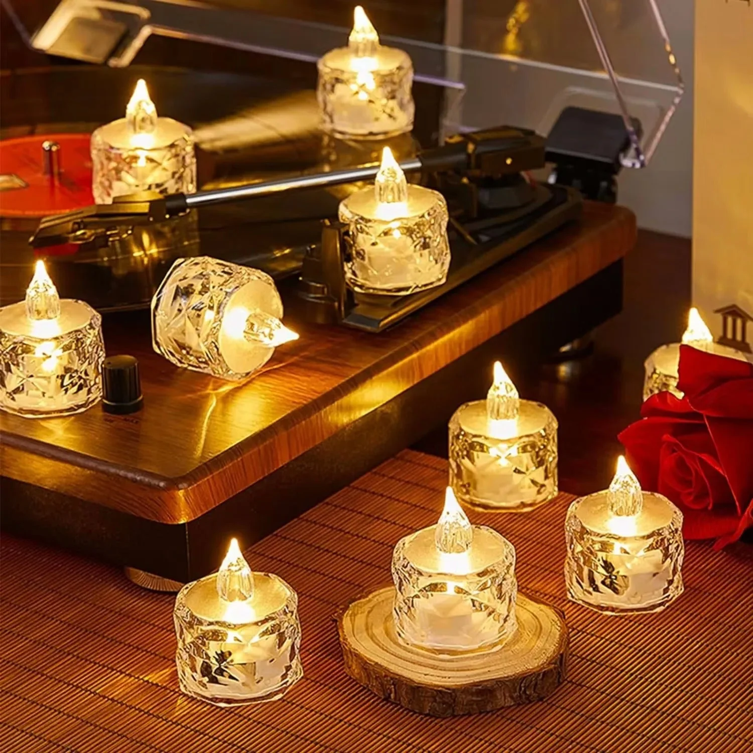 Flameless Crystal LED Candle Night Light