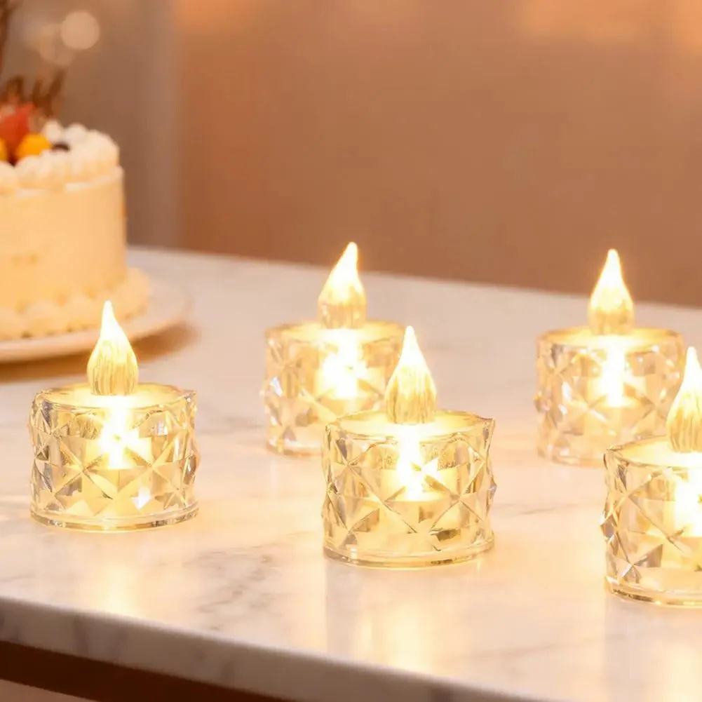 Flameless Crystal LED Candle Night Light - Image 2
