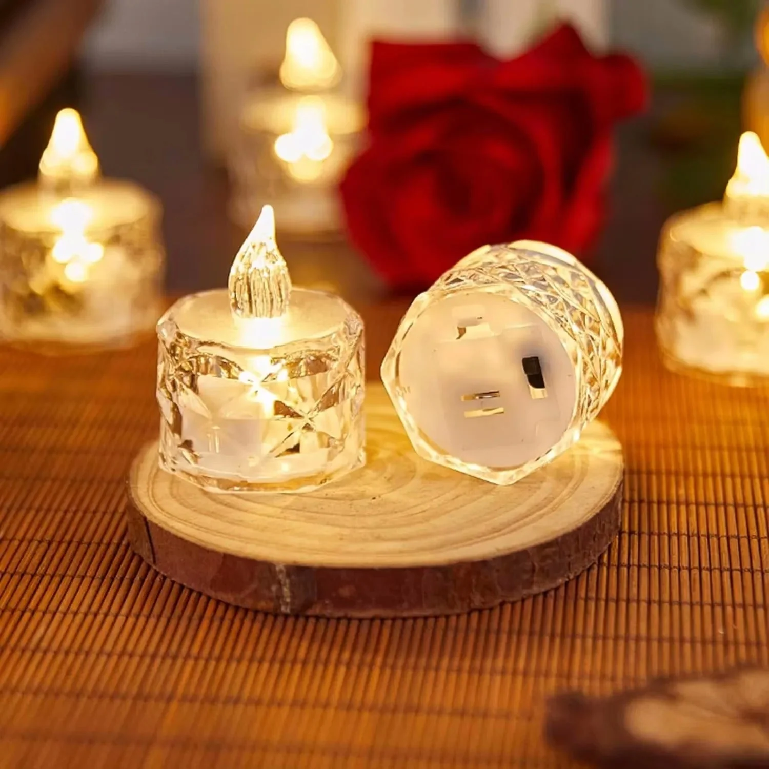Flameless Crystal LED Candle Night Light - Image 3