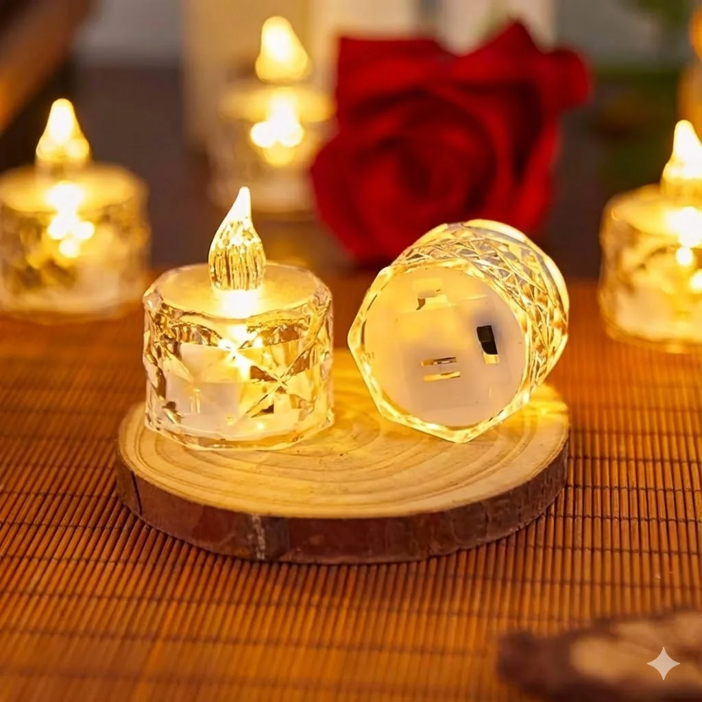 Flameless Crystal LED Candle Night Light - Image 5