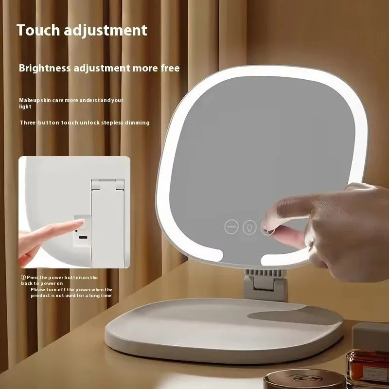 Foldable Desktop LED Makeup Mirror - Image 3