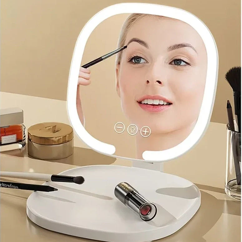 Foldable Desktop LED Makeup Mirror - Image 4
