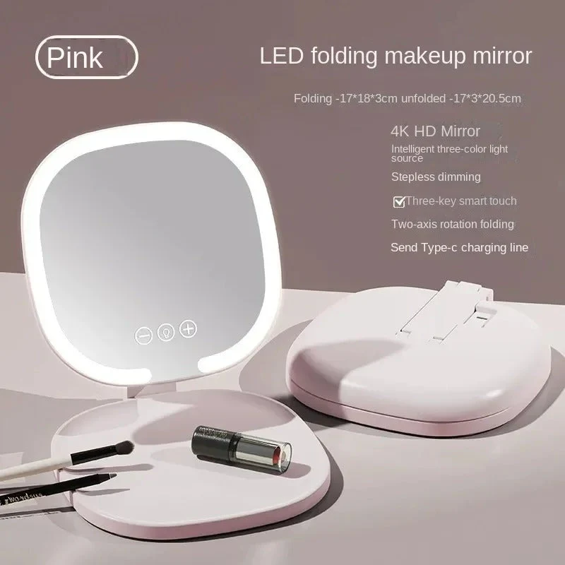Foldable Desktop LED Makeup Mirror - Image 5