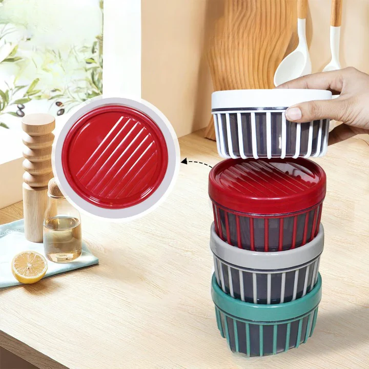 Food Storage Stripe Jar 3Pcs - Image 3