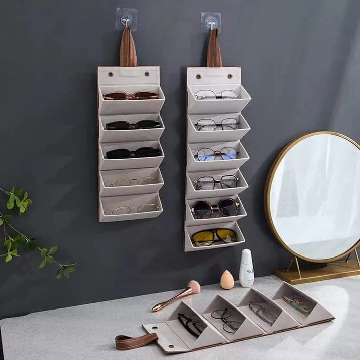 Leather Foldable Glasses Frame Organizer - Image 3