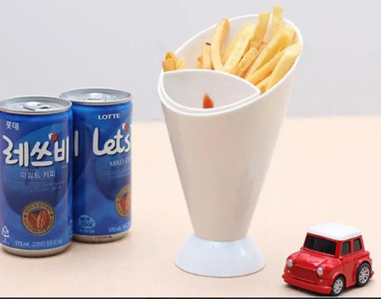 French Fries Dipping Cone Ketchup Salad Cup - Image 3