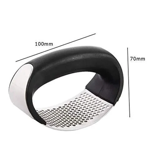 Garlic Press Metal Ginger Garlic Chopper Crusher Stainless Steel - Image 4