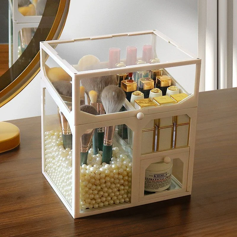 Glass Cosmetic And Makeup Brush Organizer - Image 4