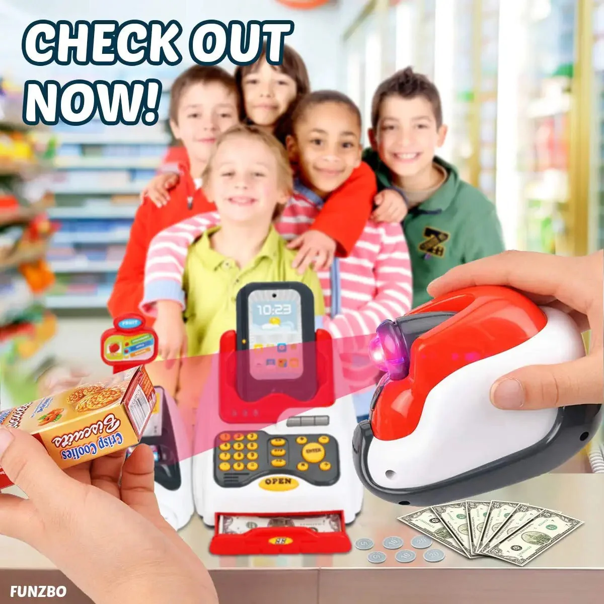 Grocery Store Pretend Play Toy Set - Image 2