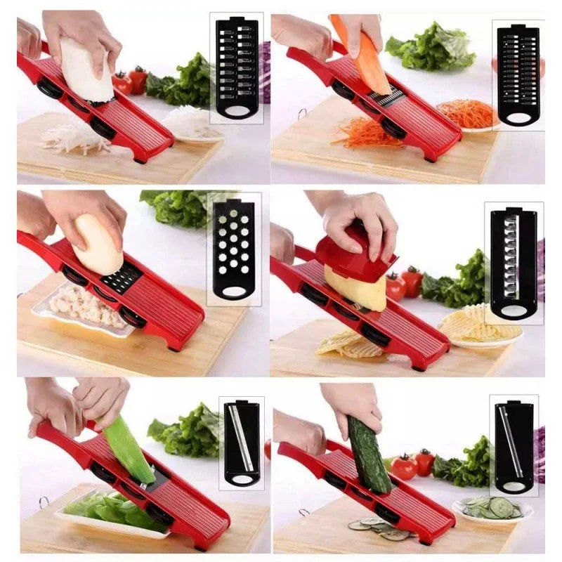 High Quality 10 In 1 Mandoline Slicer Vegetable Grater, Cutter with Stainless Steel Blades - Image 4