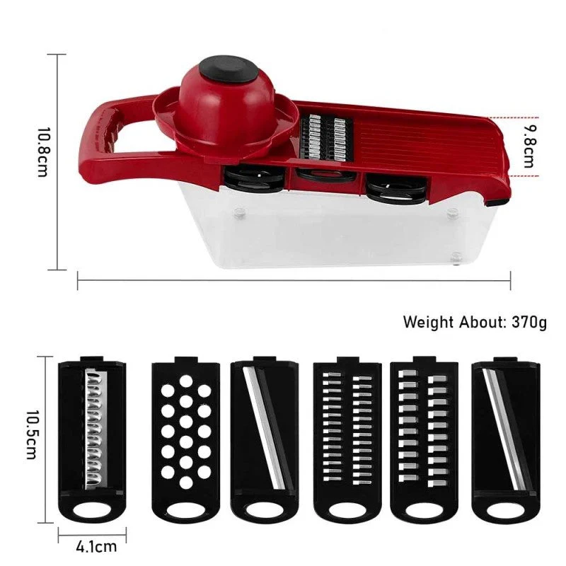 High Quality 10 In 1 Mandoline Slicer Vegetable Grater, Cutter with Stainless Steel Blades - Image 5