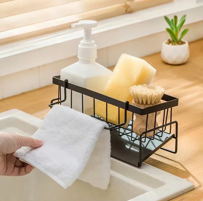 Kitchen Sink Steel Sponge & Brush Holder - Image 2