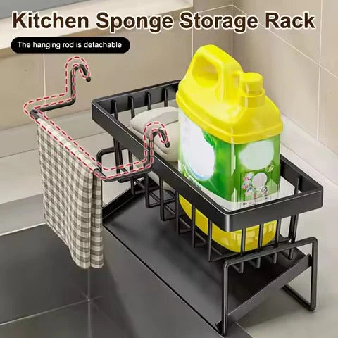 Kitchen Sink Steel Sponge & Brush Holder - Image 4