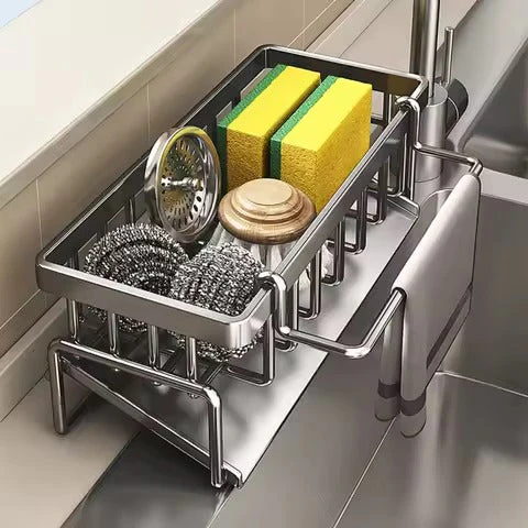 Kitchen Sink Steel Sponge & Brush Holder - Image 6