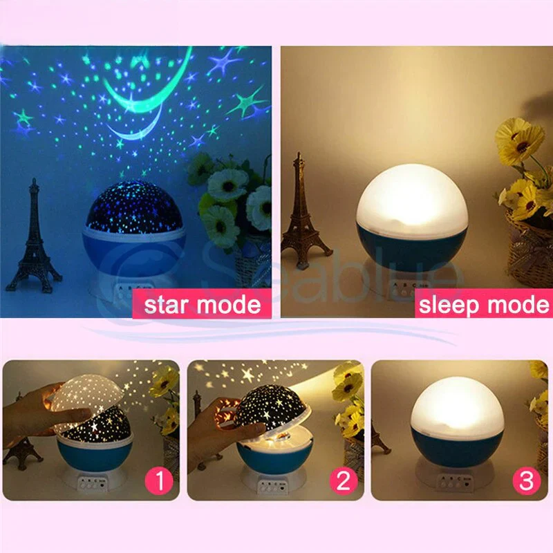 LED Rotating Starry Sky Star Master USB Projector Lamp. - Image 2