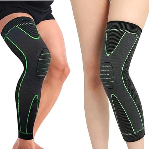 Leg Compression Knee Sleeves with Belt (Single Piece)